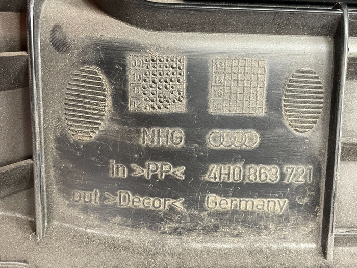 AUDI A8L REAR TRUNK BACK SEAT PARTITION TRIM COVER PANEL SKISACK OEM 2011 - 2014