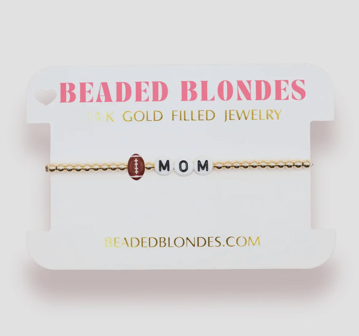 Beaded Blondes Football Mom Bracelet-Standard