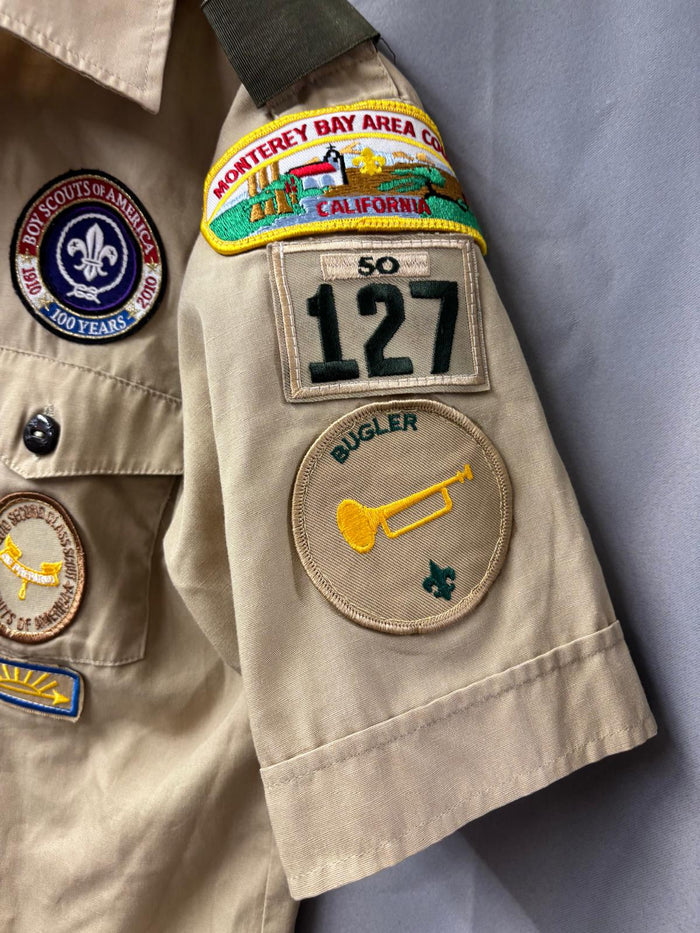Boys Scouts of America Beige Shirt Patches Badges