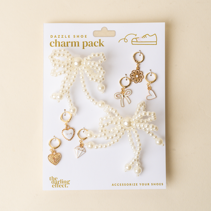 DE - Shoe Charm Pack - Pearl Ribbon