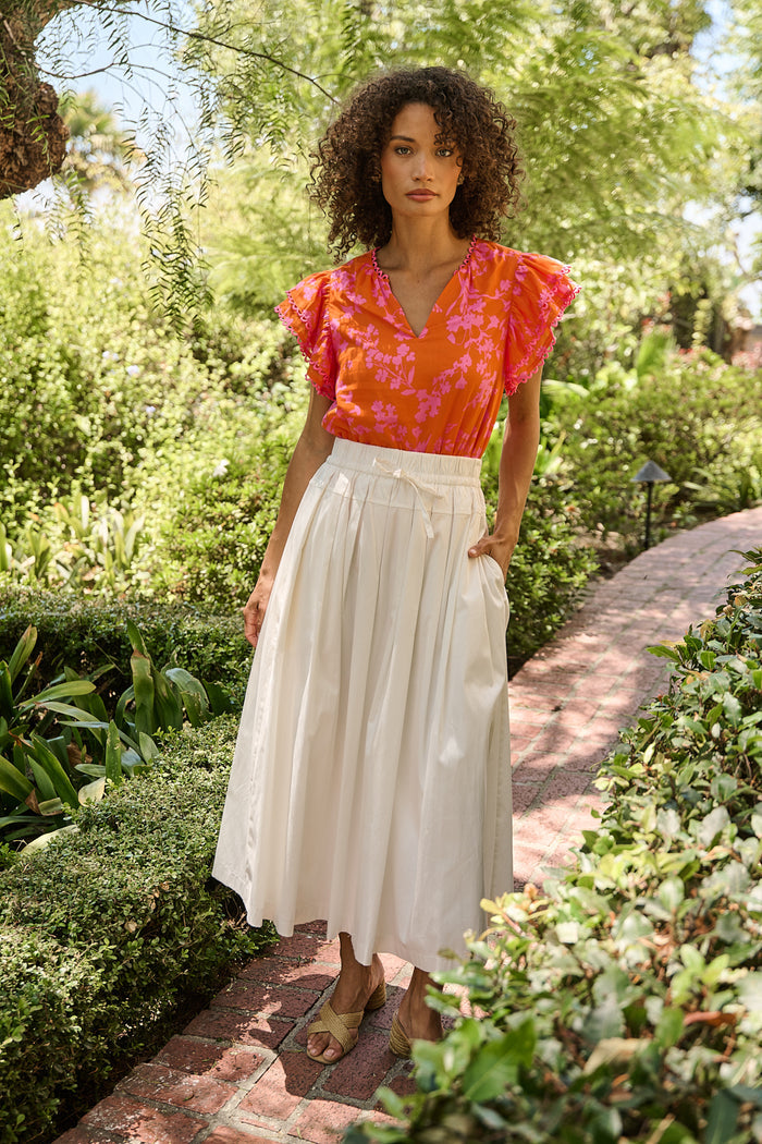 Ema Ruffle Top Floral