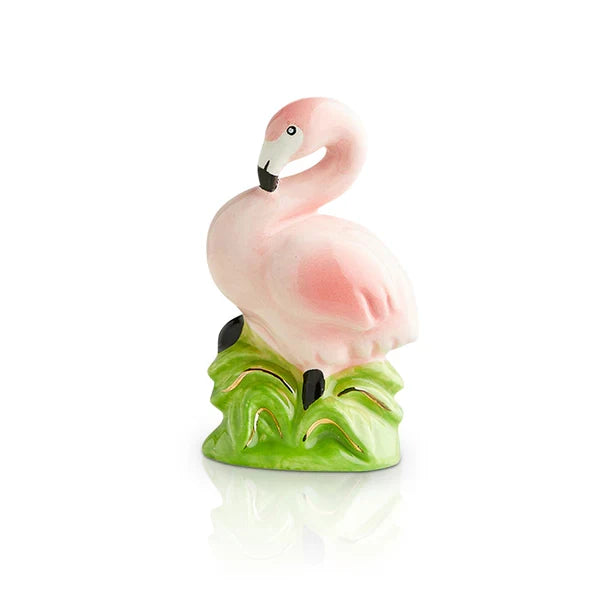 pink ceramic flamingo
