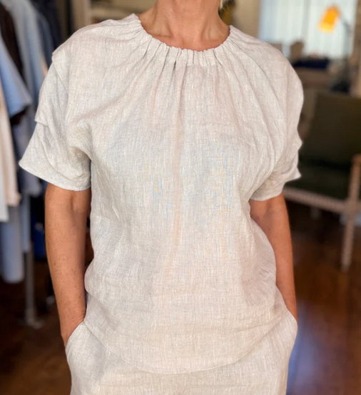 FOIL Pleat & Greet Top
