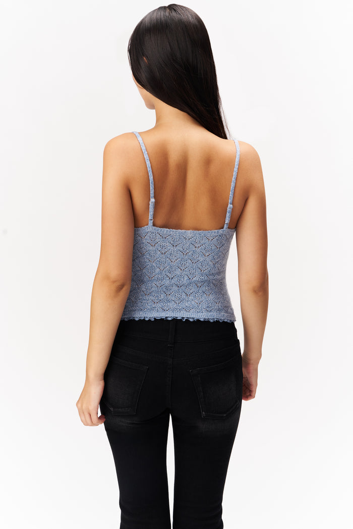 JULIANNA KNIT CAMI IN BABY BLUE