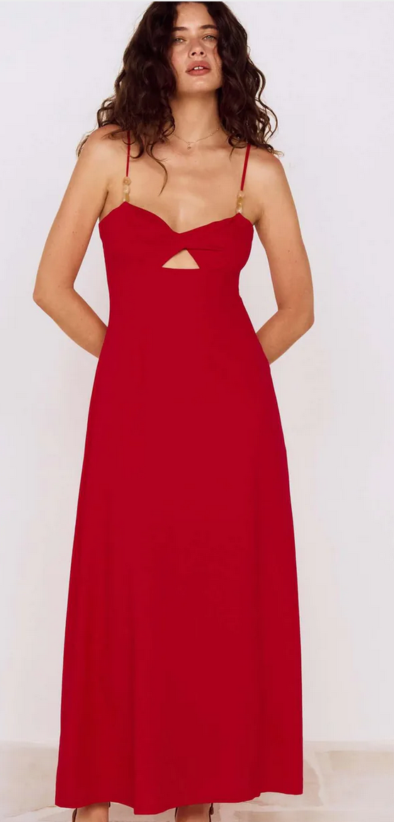 MINKPINK Rhodes Twist Front Maxi Dress