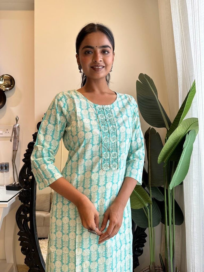 Mint Green Soft Kurta
