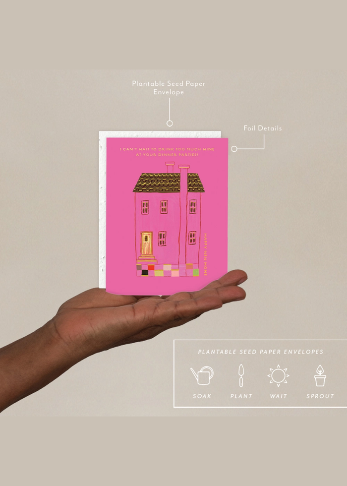 Pink New Home Card