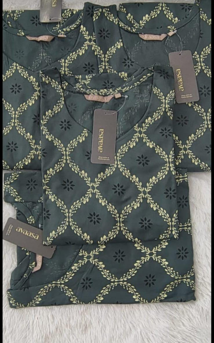 Premium Avaasa Rayon Printed Kurti for Women - Irah Vastra