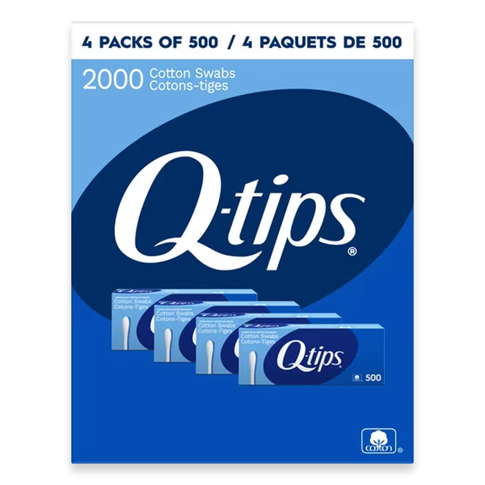 Q-Tips Cotton Swabs 2000 Ct each – 4 Pack ( total 8000 ct)