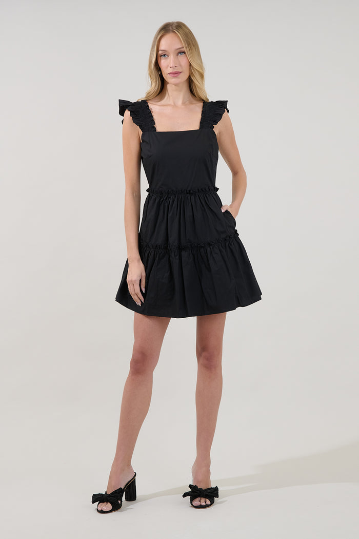 Sandra Ruffle Tiered Mini Dress