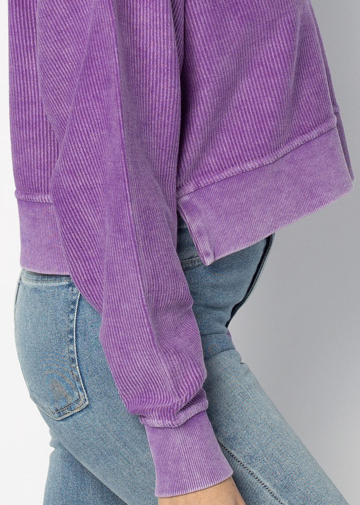 Women's Kansas State Varsity Corded Boxy Pullover