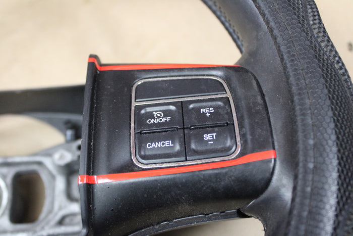 11-14 Dodge Challenger SRT8 Leather Steering Wheel w/ Switches 1PC32XDVAD