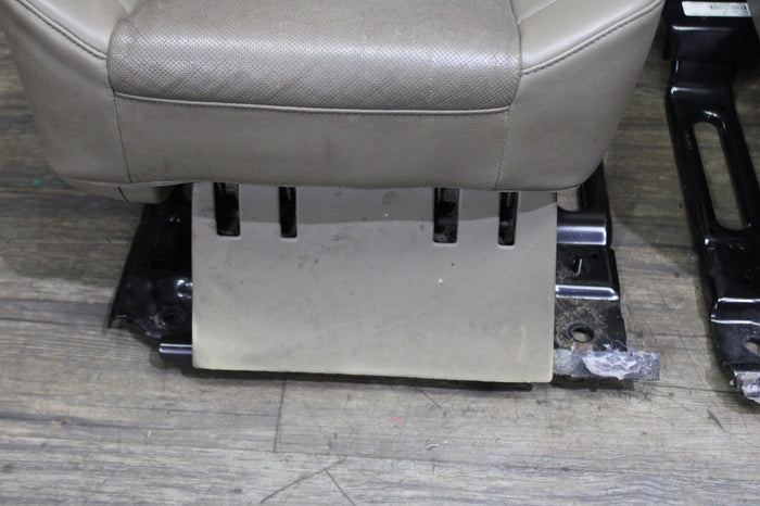 15-20 YUKON Gray Leather Rear Back Second Row Heated Captains Bucket Seat Set