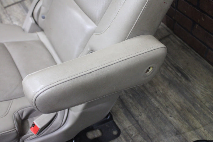 15-20 YUKON Gray Leather Rear Back Second Row Heated Captains Bucket Seat Set