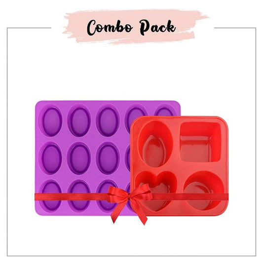 15 Cavity Oval Shape + 4 Cavity Soap Mold