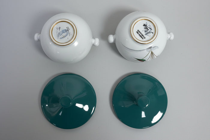 2 x Denby Green Wheat Lidded Soup Bowl