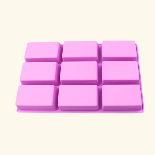 9 Cavity Rectangle Shape  Soap Mold Online