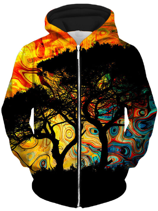 African Sun Unisex Zip-Up Hoodie Lucid Eye Studios Epic Hoodie