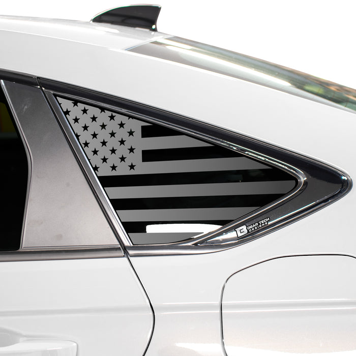 Quarter Window American Flag Vinyl Decal Stickers Fits Honda Accord Sedan 2023 - Bogar Tech Designs