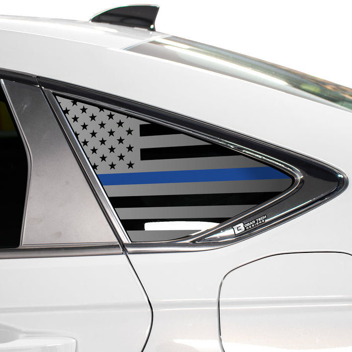 Quarter Window American Flag Vinyl Decal Stickers Fits Honda Accord Sedan 2023 - Bogar Tech Designs