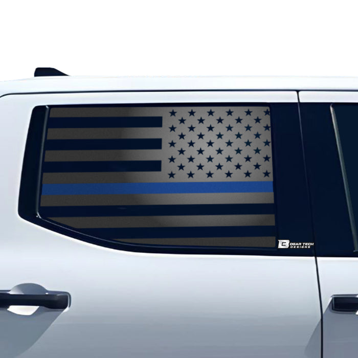 American Flag Rear Side Window Vinyl Decal Stickers Fits Toyota Tundra 2022 - 2025 - Bogar Tech Designs