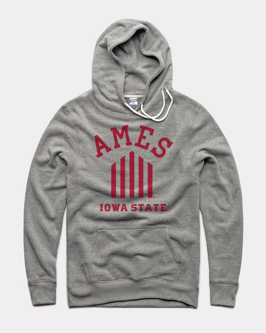 AMES Arch Jack Trice Vintage Grey Hoodie