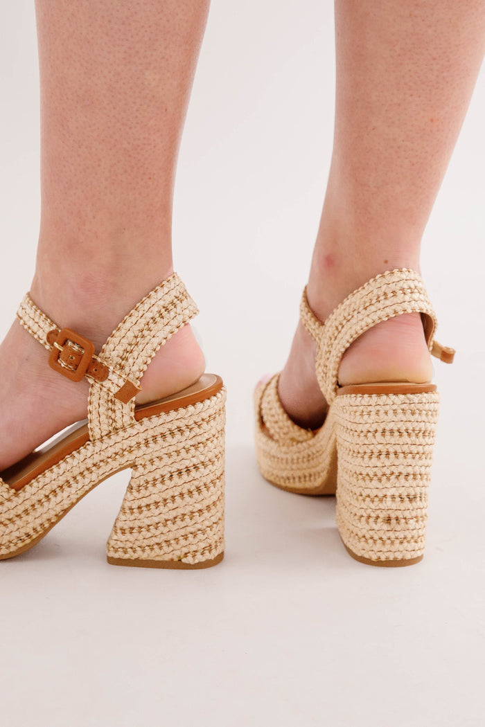 Woven Block Heels- Summer Style Block Heels