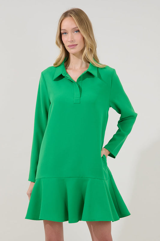 Aurella Drop Waist Mini Dress