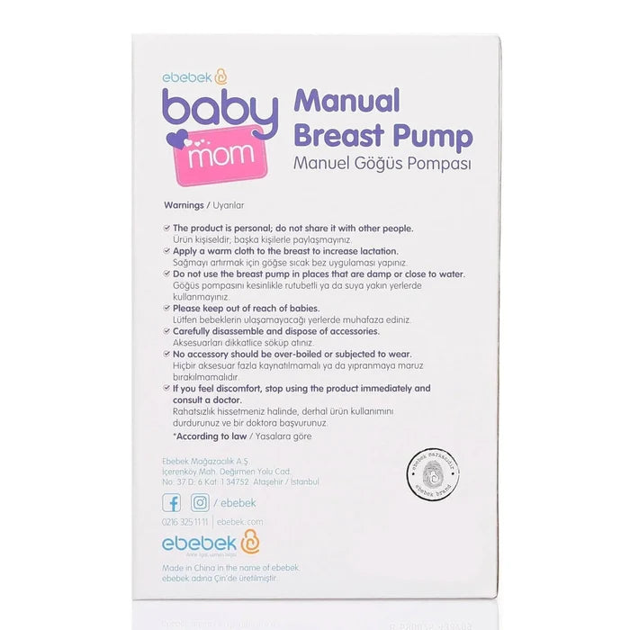 baby mom Single Manual Breast Pump - ebebek - Black Friday
