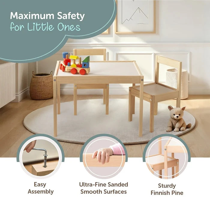 baby toys Montessori Wooden Table & Chair Set - ebebek - Black Friday