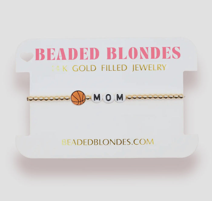 Beaded Blondes Basketball Mom Bracelet-Standard