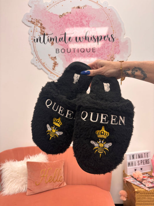BEL AIR SLIPPERS - Queen B (Black) - Intimate Whispers