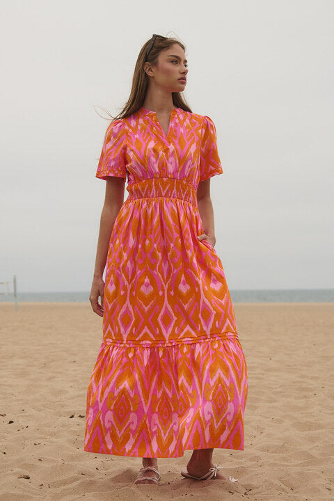 Belraj Poplin Maxi Dress Ikat