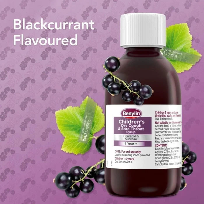 Benylin Children's Dry Cough and Sore Throat Syrup 1+ year 125ml - ebebek - Black Friday