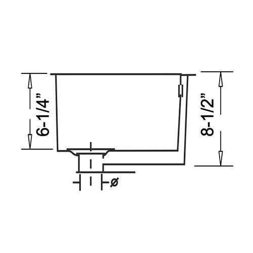 Biscuit Square Undermount Bowl Continental