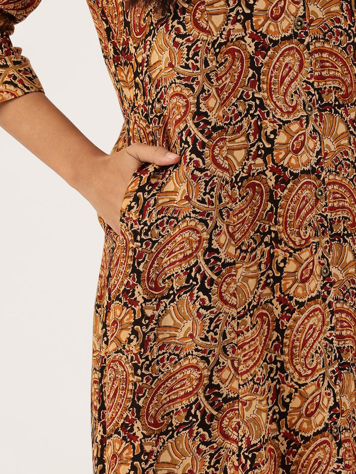 Black Printed Kurta
