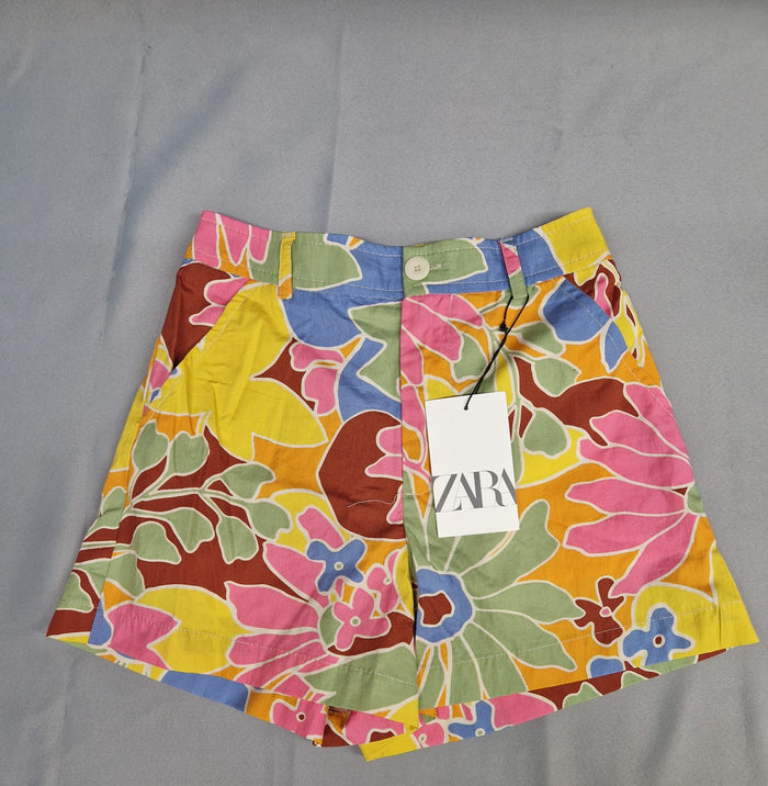 BNWT Zara Bright Floral Shorts & Top Co-Ord Age 11 - 12 Year Old Girls Suit Set