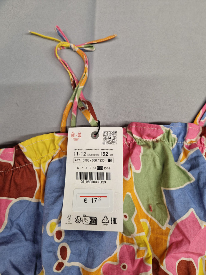 BNWT Zara Bright Floral Shorts & Top Co-Ord Age 11 - 12 Year Old Girls Suit Set
