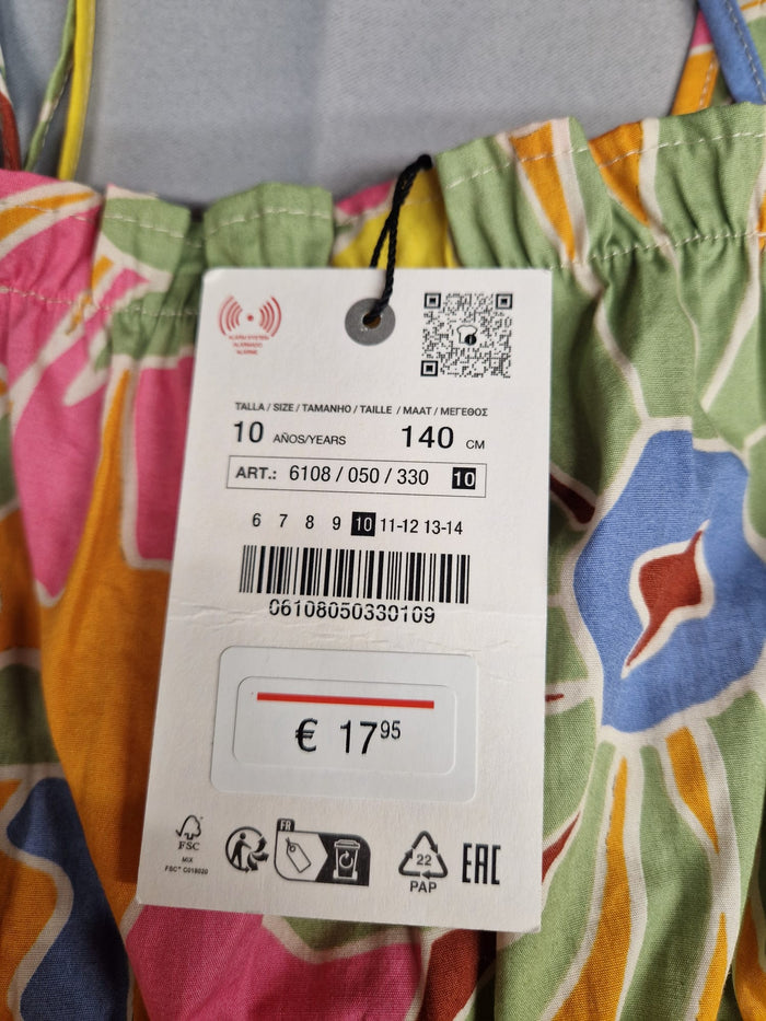 BNWT Zara Bright Floral Strappy Top Age 10 Year Old Girl