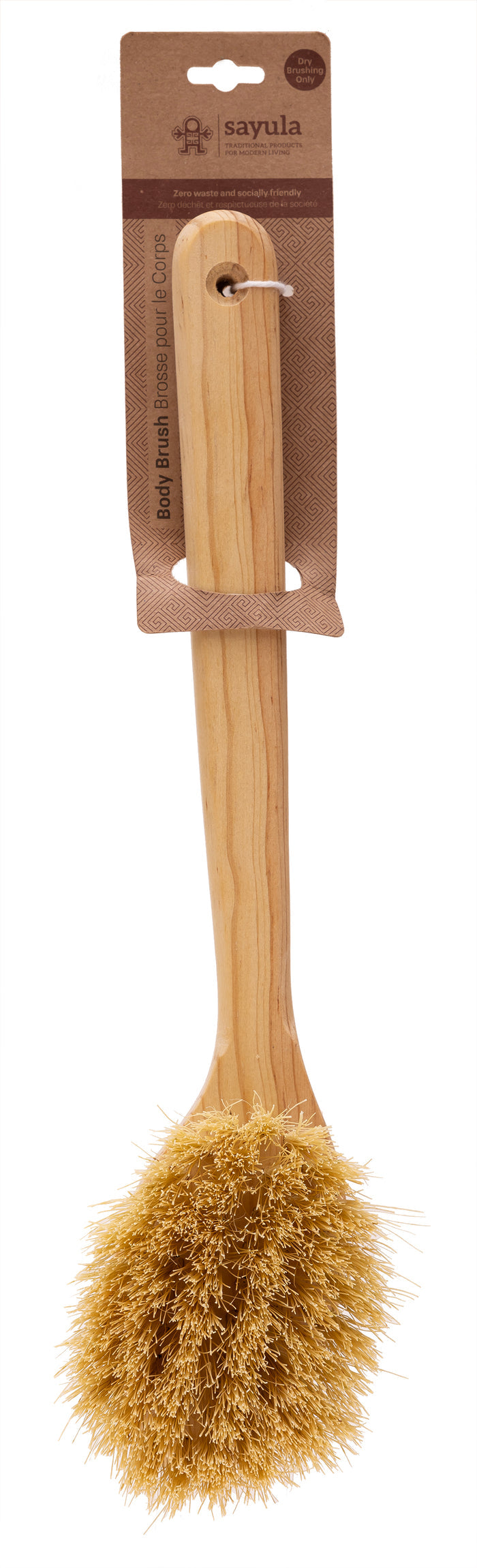 Body brush with handle