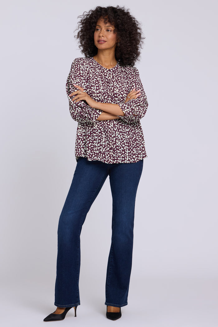 Bonnie Blouse - Random Dots Wine Sorbet