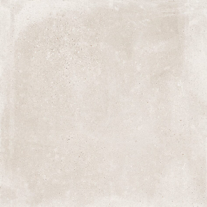 Square beige concrete effect tile