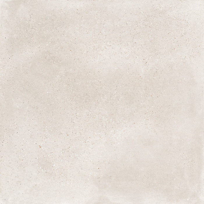 Square beige concrete effect tile