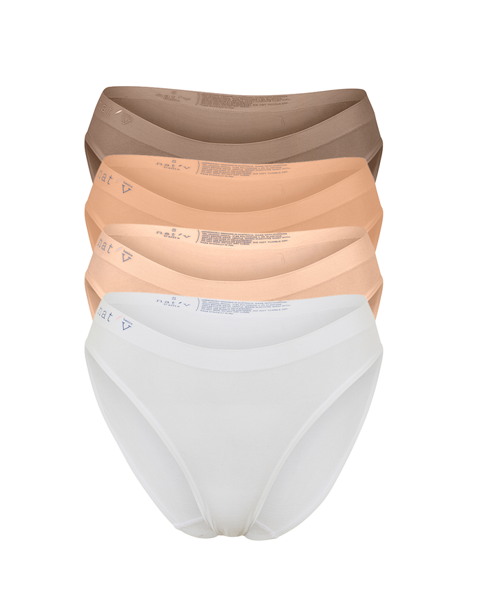 Callie Brief 4 Pack – Mixed Light Nudes | Nat'v Basics