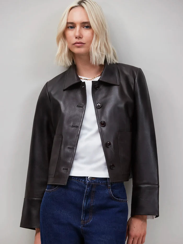 Chocolate Brown Leather Jacket