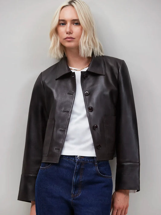 Chocolate Brown Leather Jacket