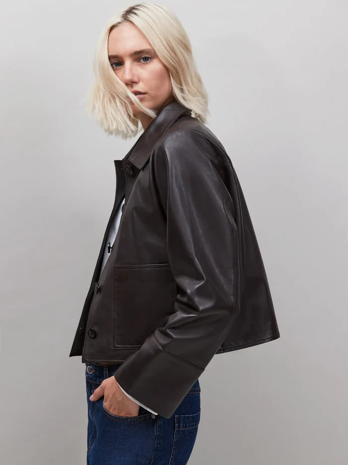 Chocolate Brown Leather Jacket