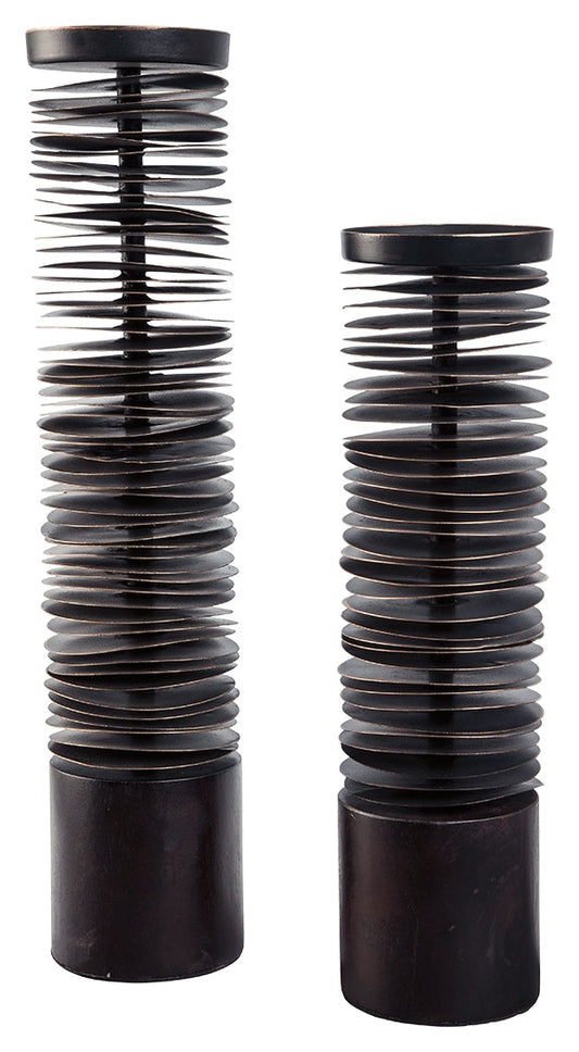 Constance A2000199 Brown Candle Holder Set 2CN