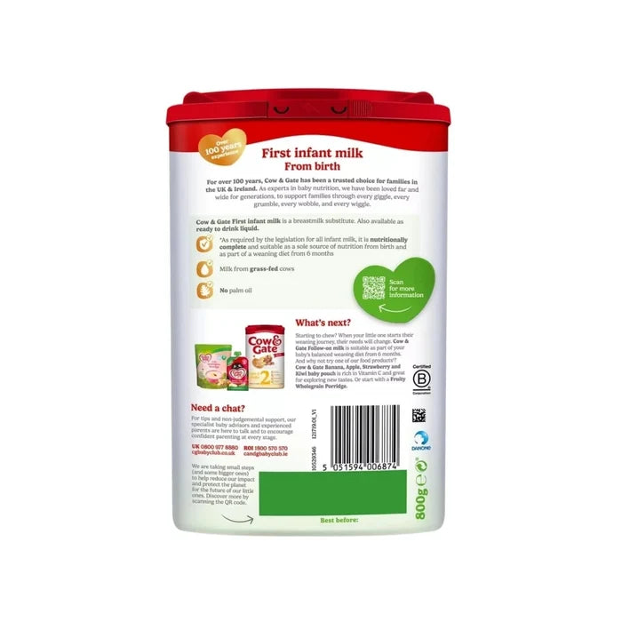 Cow & Gate 1 First Infant Milk Formula 0-6 months 800g - ebebek