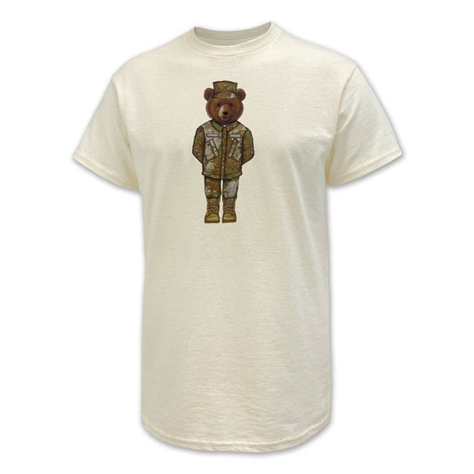 Crew Dog Army Uniform Bear T-Shirt (Cream)
